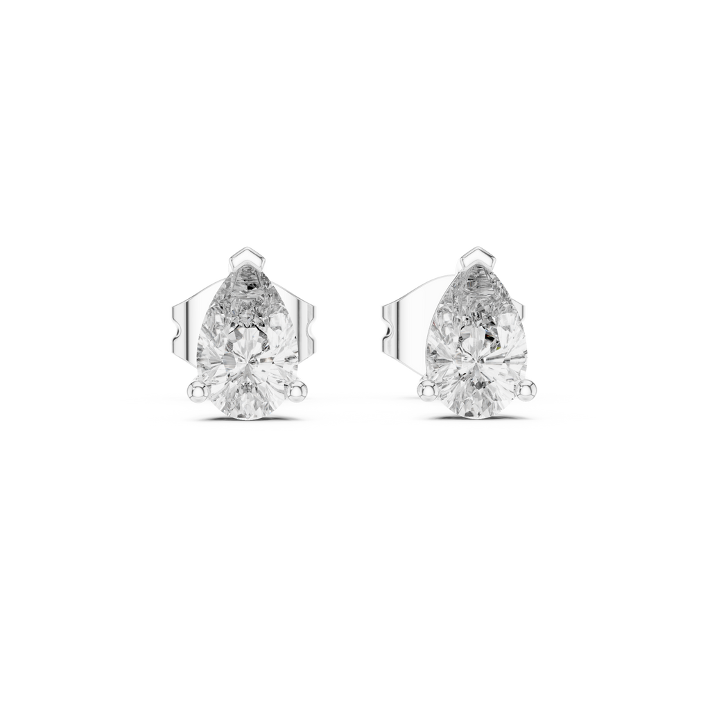 Timeless Pear Cut Diamond Earrings