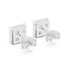 Elegant Princess Cut Diamond Double Halo Studs