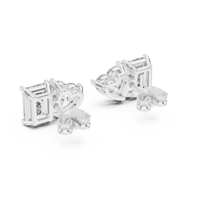 Two-Stone Diamond Stud Earrings
