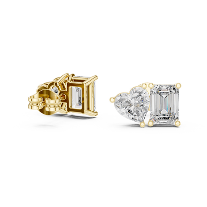 Two-Stone Diamond Stud Earrings