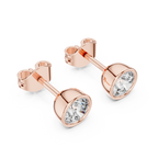 Timeless Bezel-Set Diamond Studs in Polished Gold