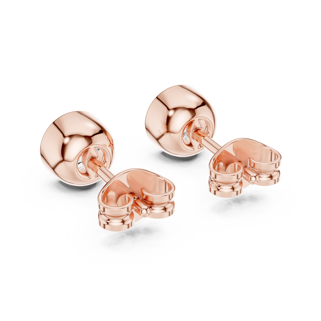 Timeless Bezel-Set Diamond Studs in Polished Gold