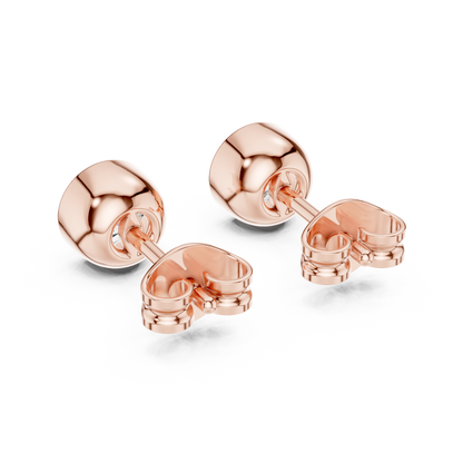Timeless Bezel-Set Diamond Studs in Polished Gold
