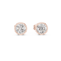 Timeless Bezel-Set Diamond Studs in Polished Gold