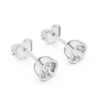 Timeless Bezel-Set Diamond Studs in Polished Gold