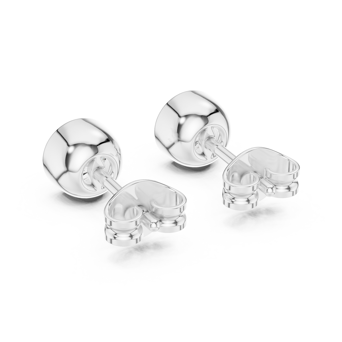 Timeless Bezel-Set Diamond Studs in Polished Gold