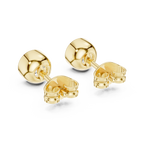 Timeless Bezel-Set Diamond Studs in Polished Gold