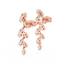 Funkelnde Diamant-Gold-Creolen | Ohrringe mit Blumenmuster