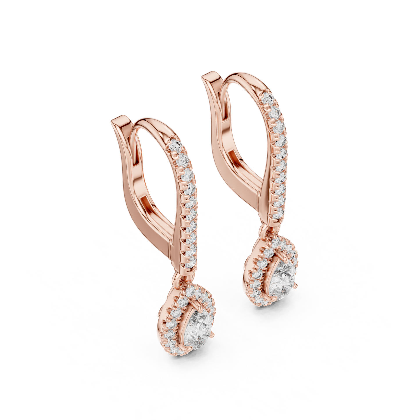 Luxury Pear-Cut Diamond Drop Earrings