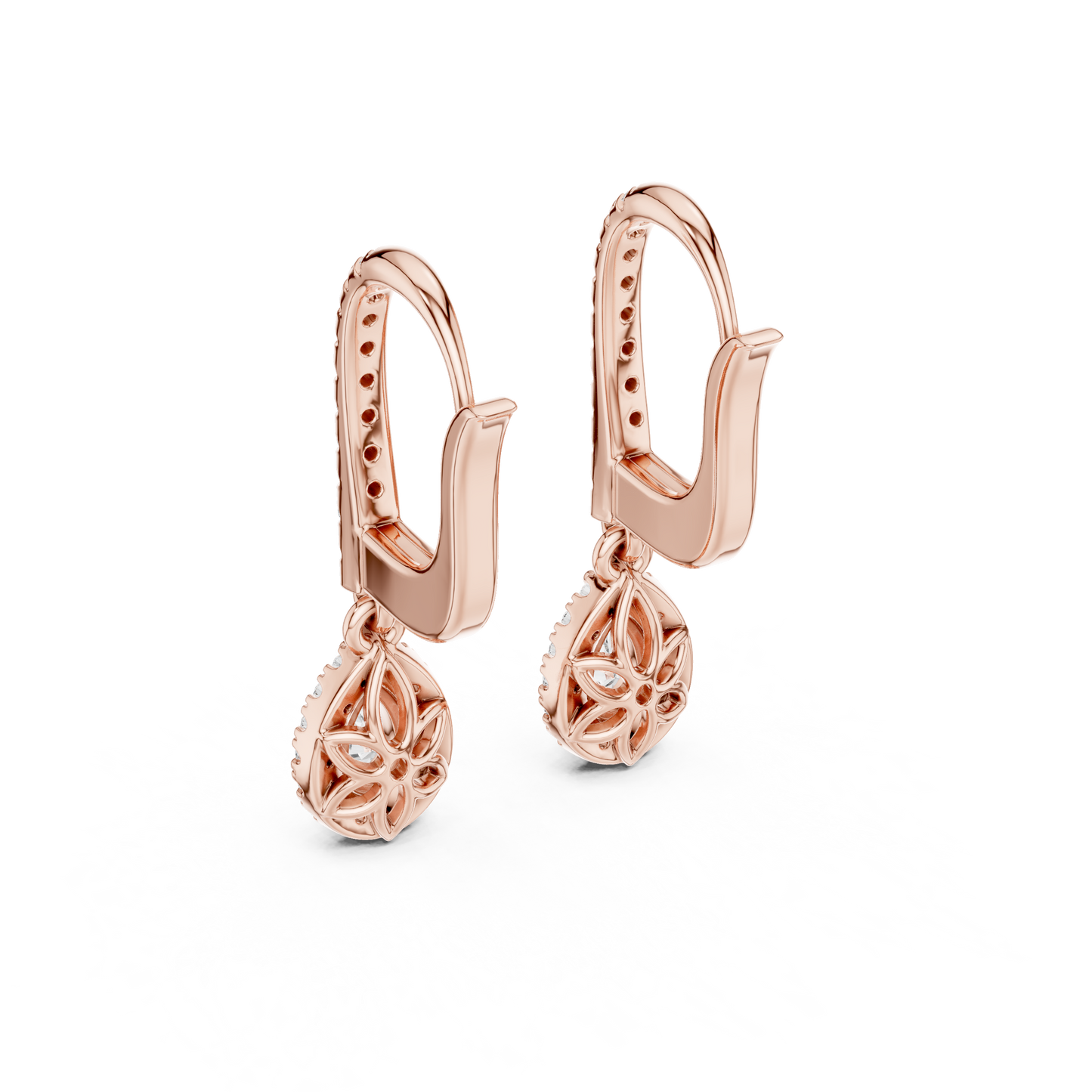 Luxury Pear-Cut Diamond Drop Earrings