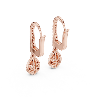 Luxury Pear-Cut Diamond Drop Earrings