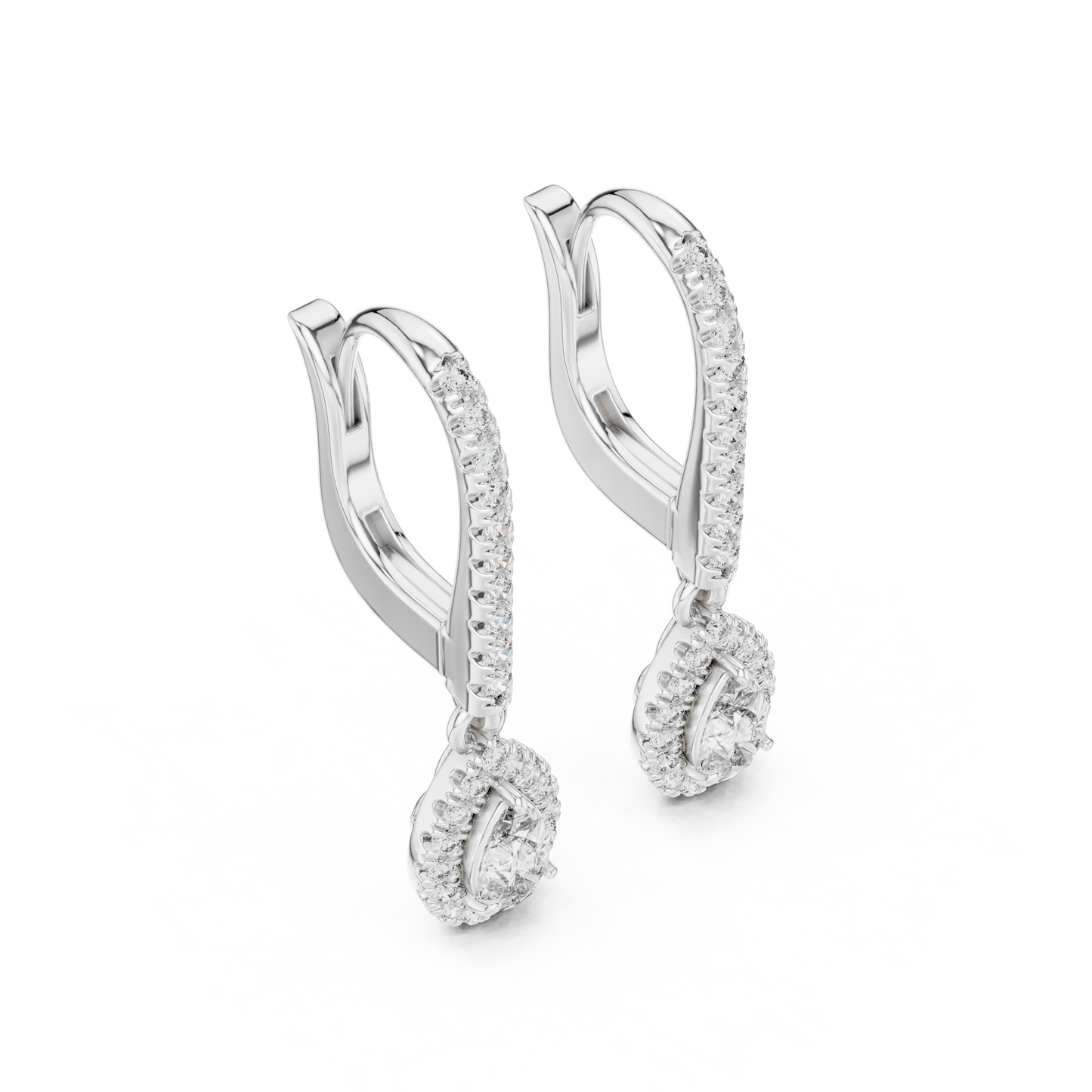 Luxury Pear-Cut Diamond Drop Earrings