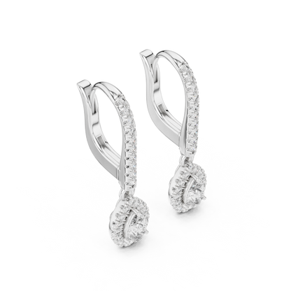 Luxury Pear-Cut Diamond Drop Earrings