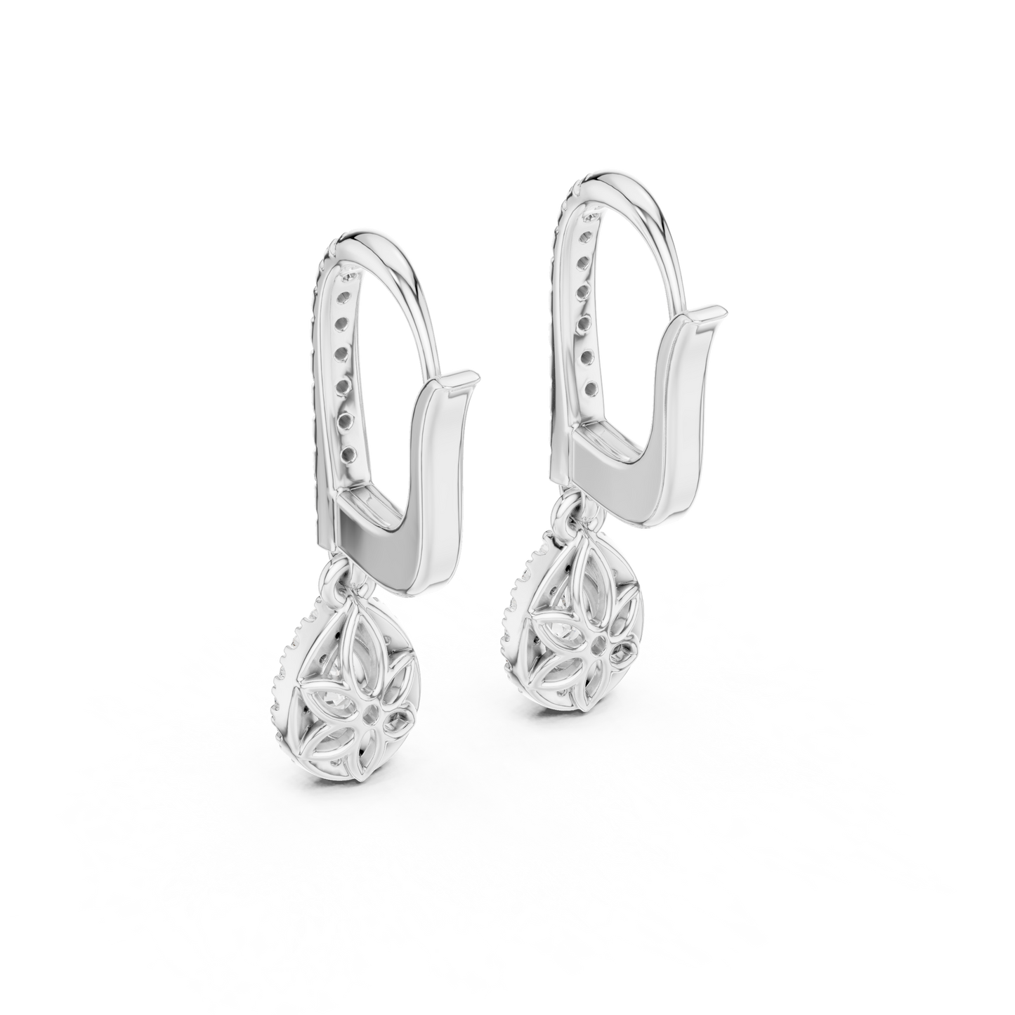 Luxury Pear-Cut Diamond Drop Earrings