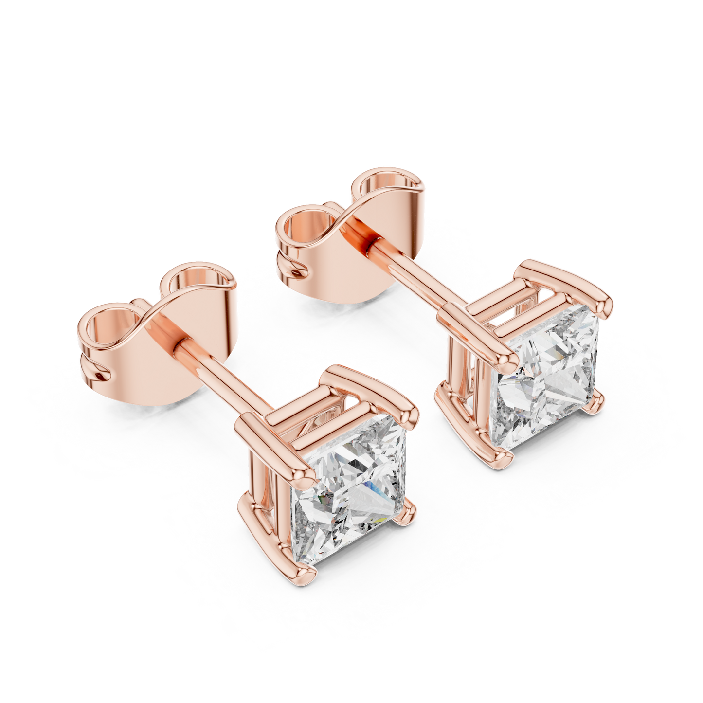 Everyday Luxury Princess Cut Diamond Earrings