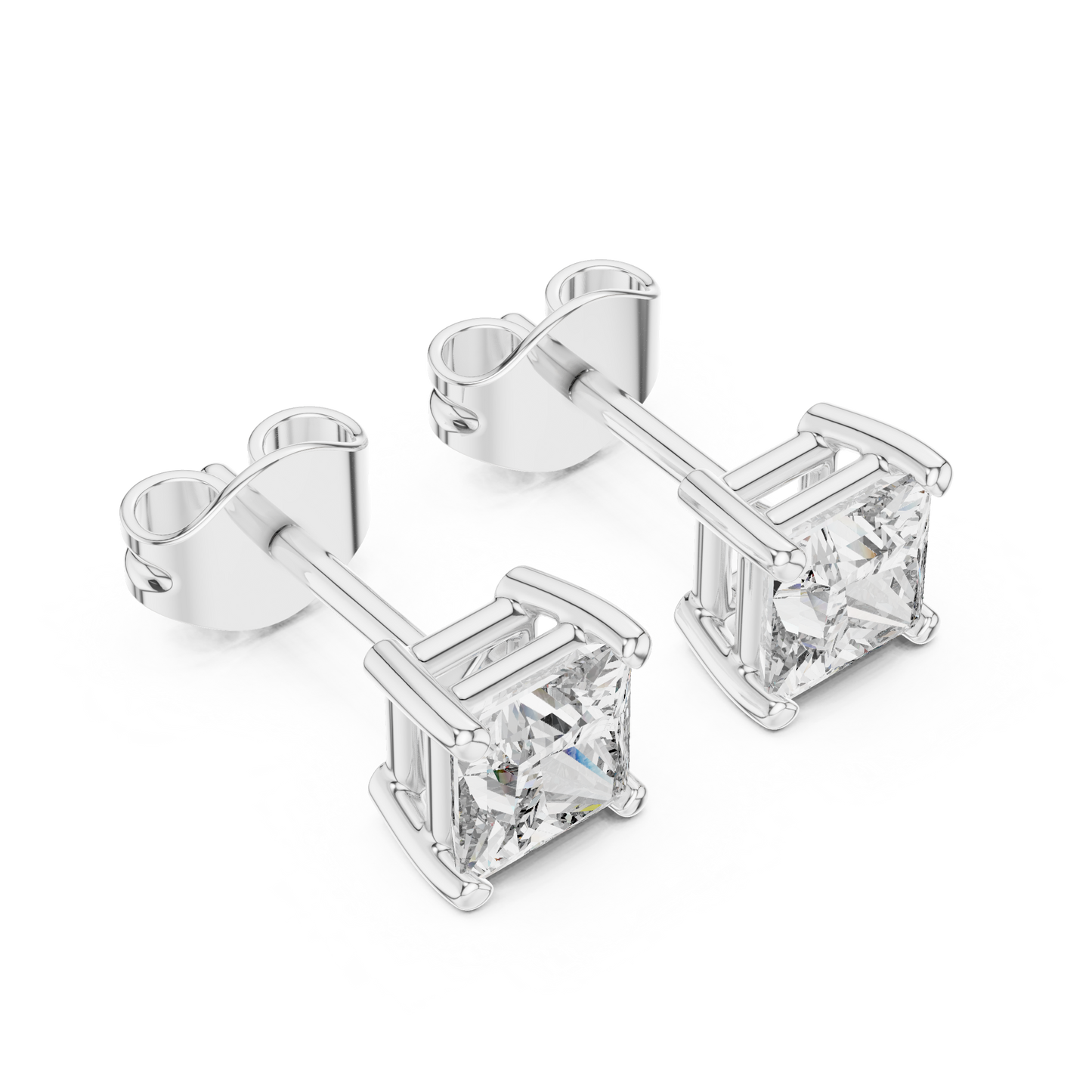 Everyday Luxury Princess Cut Diamond Earrings