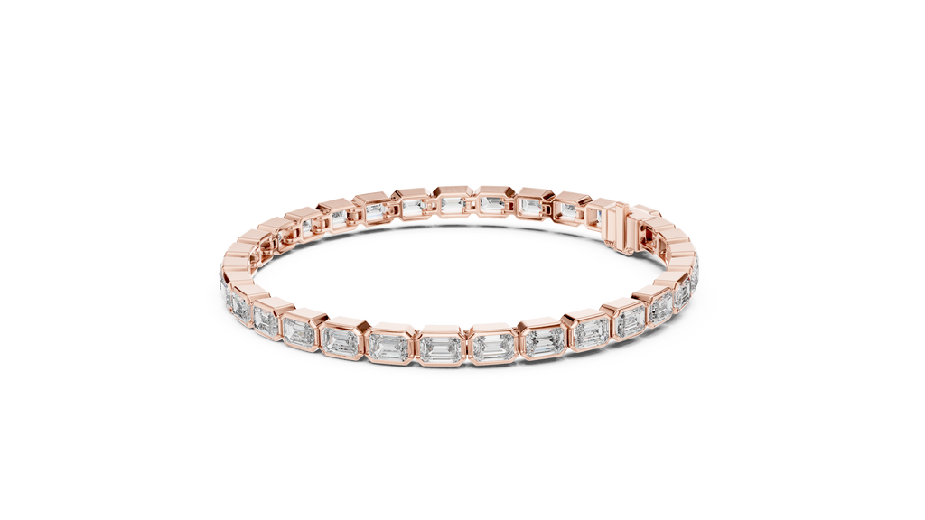 Emerald Cut Diamond Tennis Bracelet