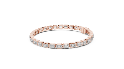 Emerald Cut Diamond Tennis Bracelet
