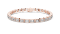 Emerald Cut Diamond Tennis Bracelet