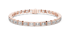 Emerald Cut Diamond Tennis Bracelet