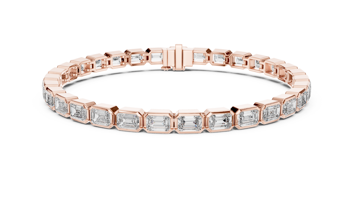 Emerald Cut Diamond Tennis Bracelet