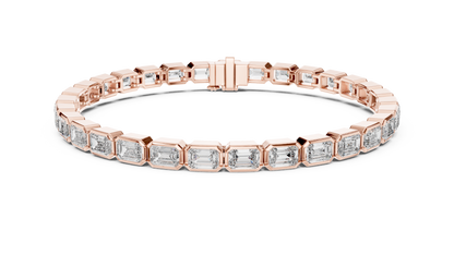 Emerald Cut Diamond Tennis Bracelet