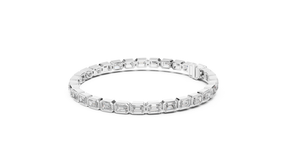 Emerald Cut Diamond Tennis Bracelet