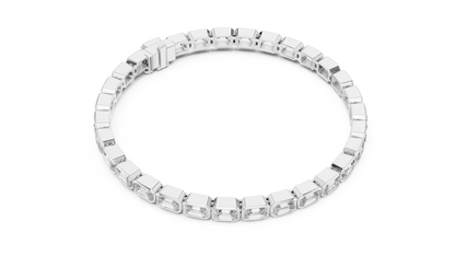 Emerald Cut Diamond Tennis Bracelet