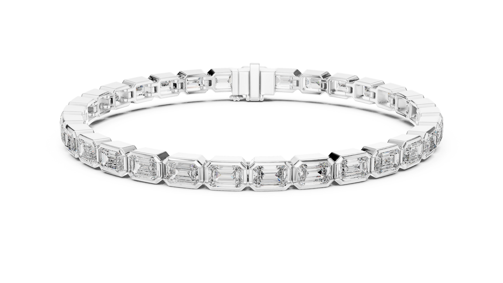 Emerald Cut Diamond Tennis Bracelet