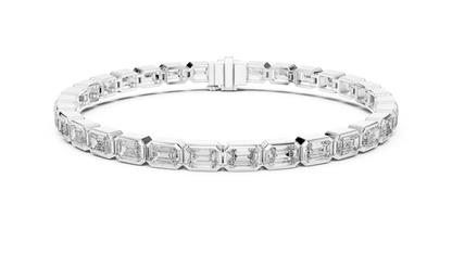 Emerald Cut Diamond Tennis Bracelet