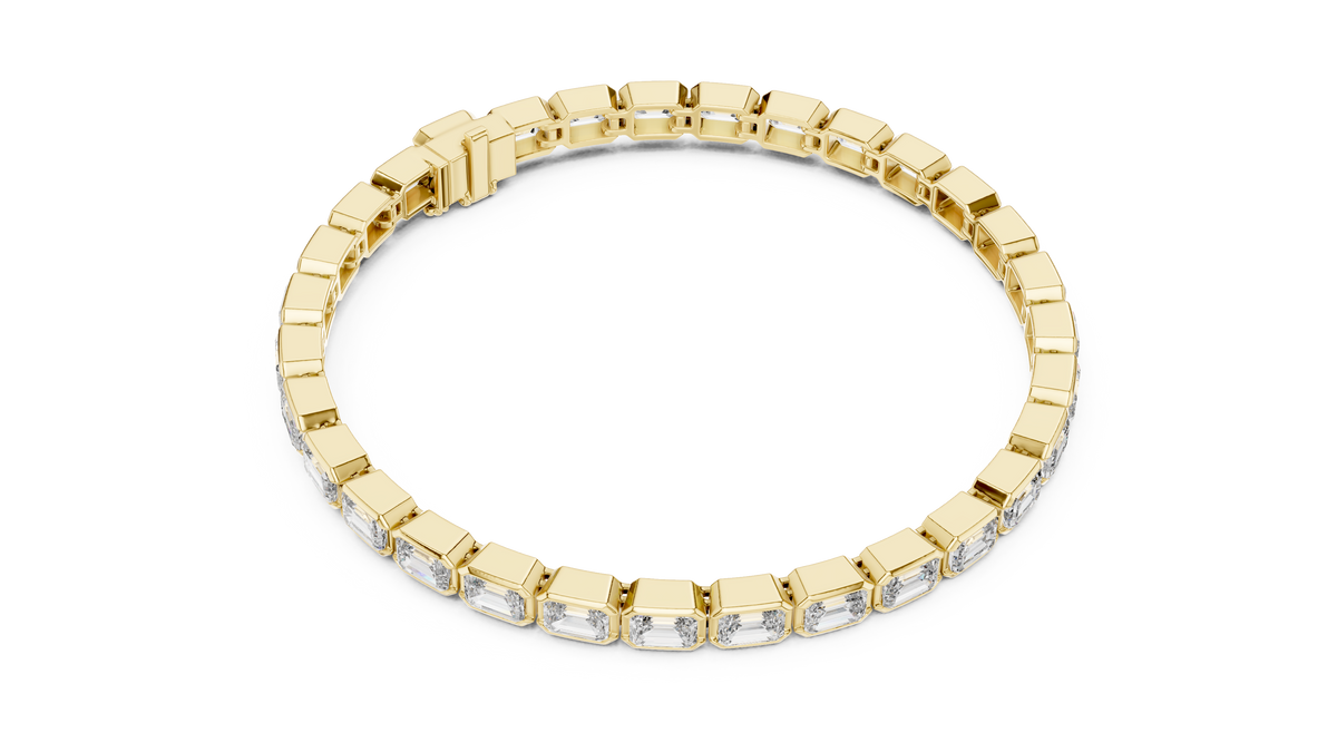 Emerald Cut Diamond Tennis Bracelet