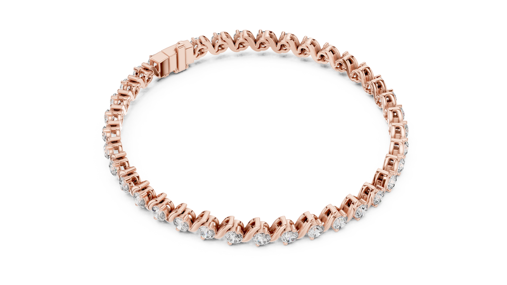 Wave Pattern Diamond Bracelet
