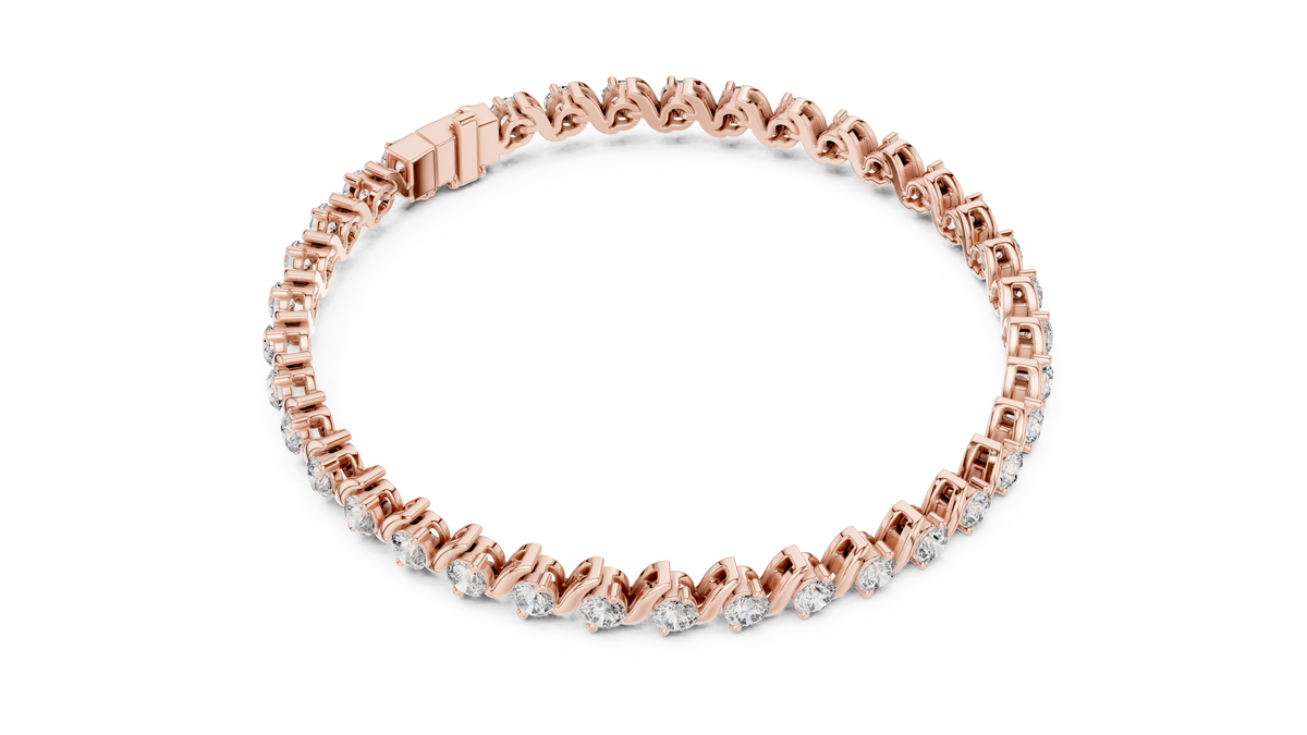 Wave Pattern Diamond Bracelet