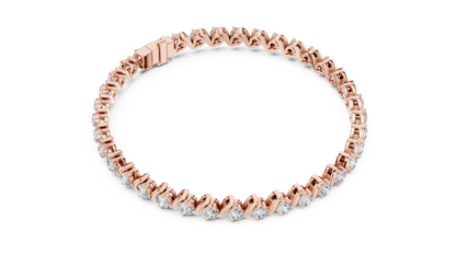 Wave Pattern Diamond Bracelet