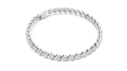 Wave Pattern Diamond Bracelet