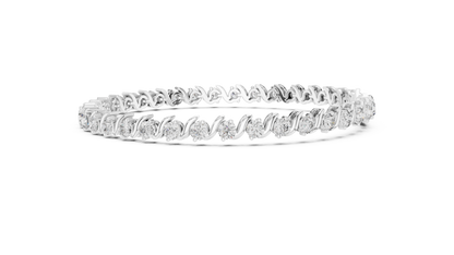 Wave Pattern Diamond Bracelet