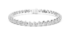 Wave Pattern Diamond Bracelet