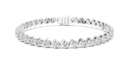Wave Pattern Diamond Bracelet