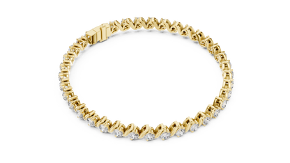 Wave Pattern Diamond Bracelet