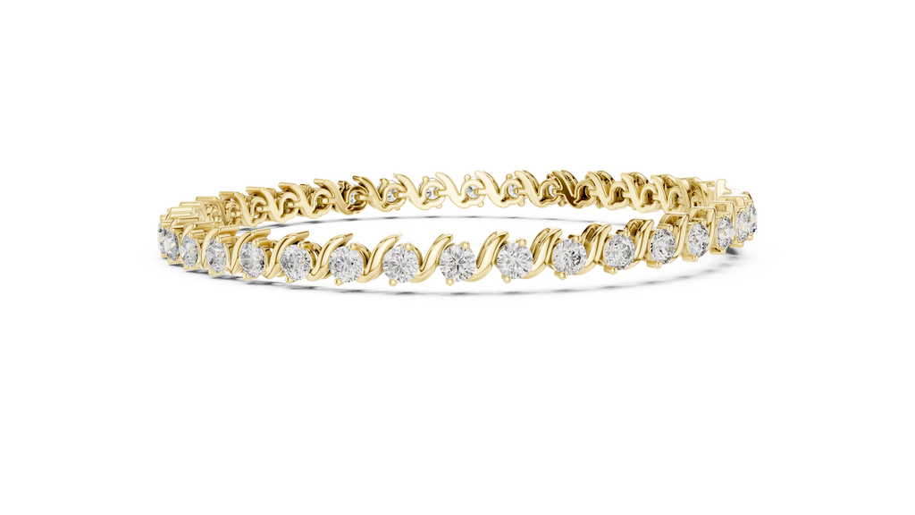 Wave Pattern Diamond Bracelet