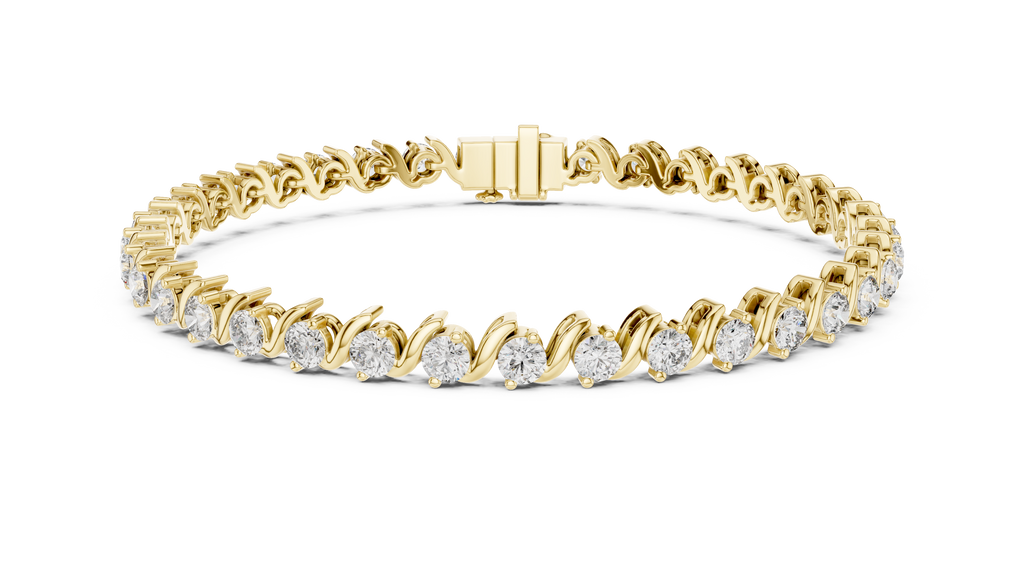Wave Pattern Diamond Bracelet