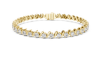 Wave Pattern Diamond Bracelet