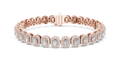 Royal Emerald Halo Diamond Bracelet