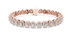 Royal Emerald Halo Diamond Bracelet