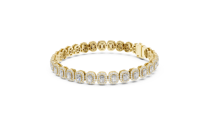 Royal Emerald Halo Diamond Bracelet