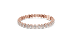 Elegant Cushion Cut Diamond Halo Bracelet