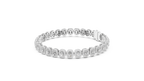 Elegant Cushion Cut Diamond Halo Bracelet