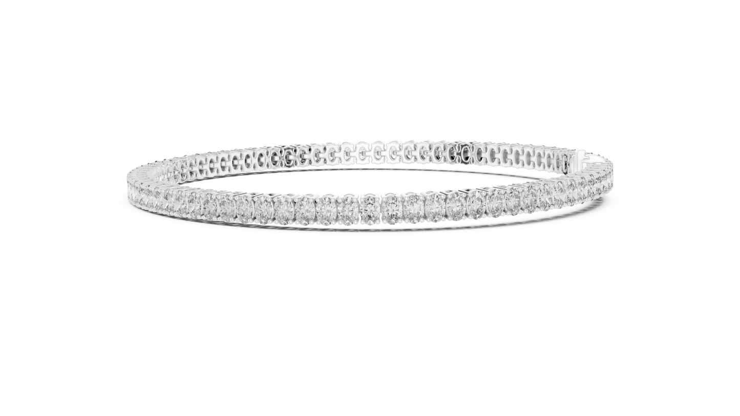 Fine Oval Diamond Bracelet