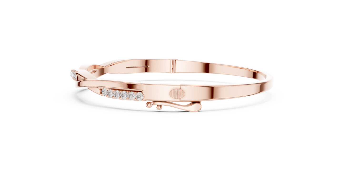 Minimal Twist Diamond Bracelet