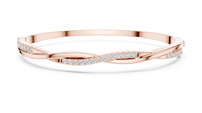 Minimal Twist Diamond Bracelet